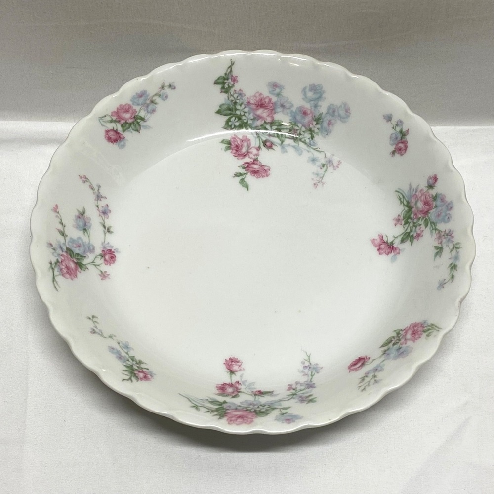 Vintage Soup Bowl Haviland Co France Scalloped Floral White Fine Bone China Dish